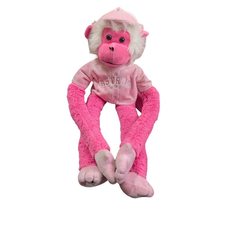 Houston Astros Pink Plush Monkey Toy 20” Shirt Hat stuffed animal Foco